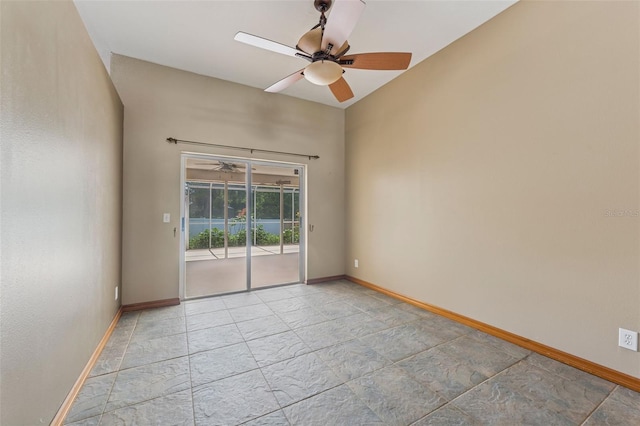 3001 Folklore Dr, Valrico, FL 33596 - empty room with a ceiling fan and baseboards