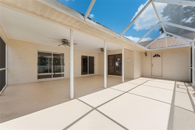 3001 Folklore Dr, Valrico, FL 33596 - view of patio with a ceiling fan and a lanai