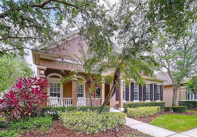 10309 Marchmont Ct, Tampa, FL 33626 - view of front of property with covered porch and stucco siding