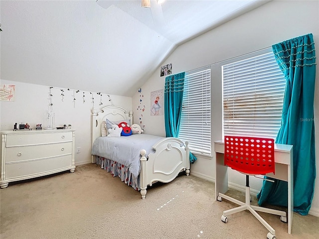 10309 Marchmont Ct, Tampa, FL 33626 - carpeted bedroom with lofted ceiling and baseboards