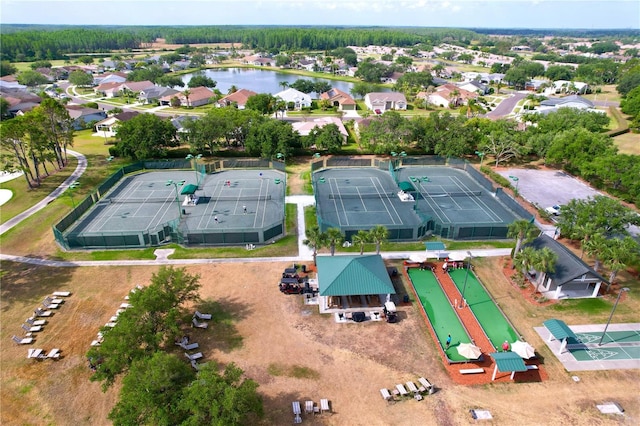 10309 Marchmont Ct, Tampa, FL 33626 - aerial perspective of suburban area with a nearby body of water