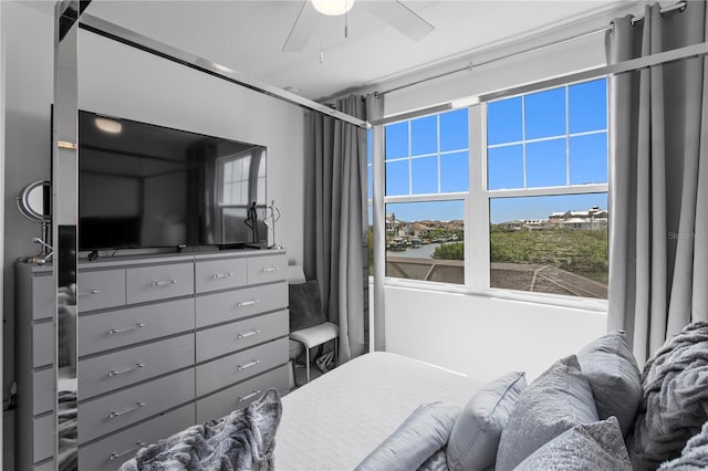 bedroom with a ceiling fan