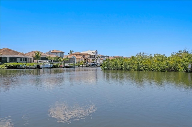 view of water feature featuring a residential view