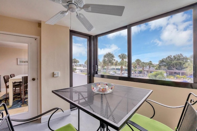 view of sunroom / solarium