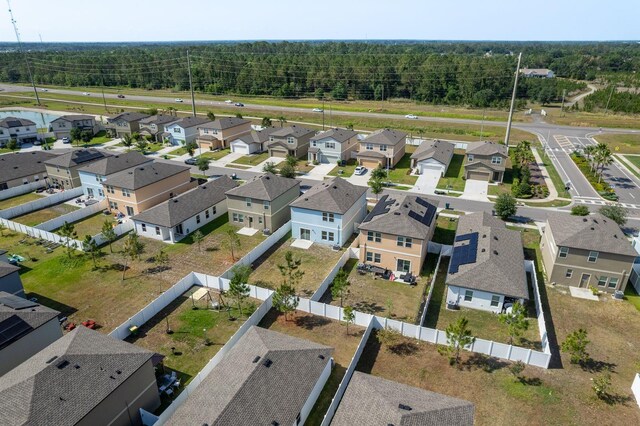 aerial view of residential area
