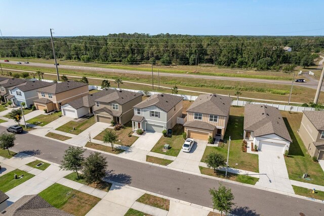 aerial perspective of suburban area
