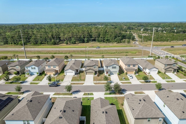 aerial view of residential area