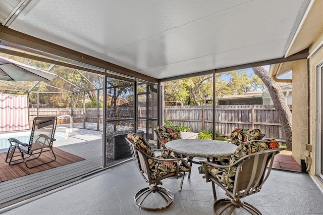 view of sunroom / solarium