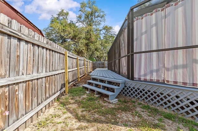 view of fenced backyard