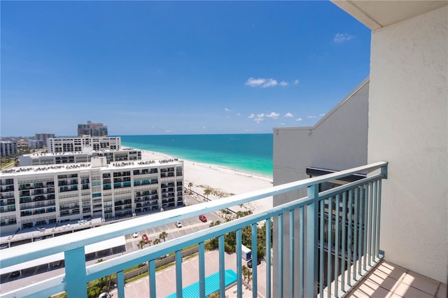 1390 Gulf Blvd Unit Ph-5, Clearwater, FL 33767 - balcony featuring view of water and beach