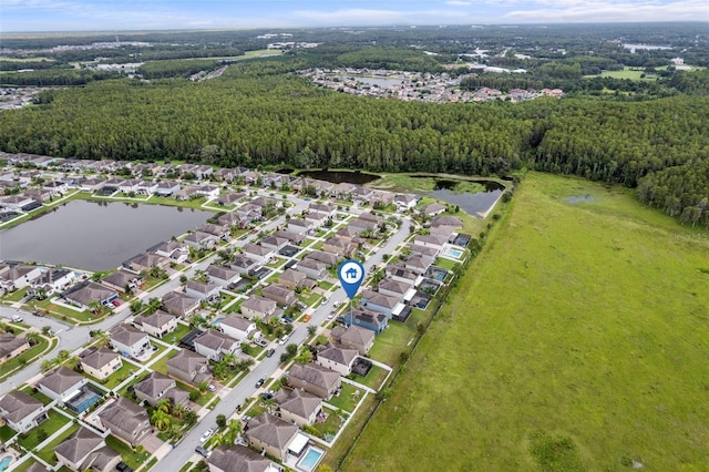 11871 Crestridge Loop, Trinity, FL 34655 - drone / aerial view with a water view, a view of trees, and a residential view