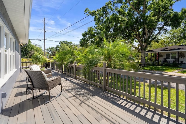 view of wooden deck