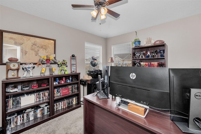 6902 47th Ln N, Pinellas Park, FL 33781 - office area with ceiling fan and carpet