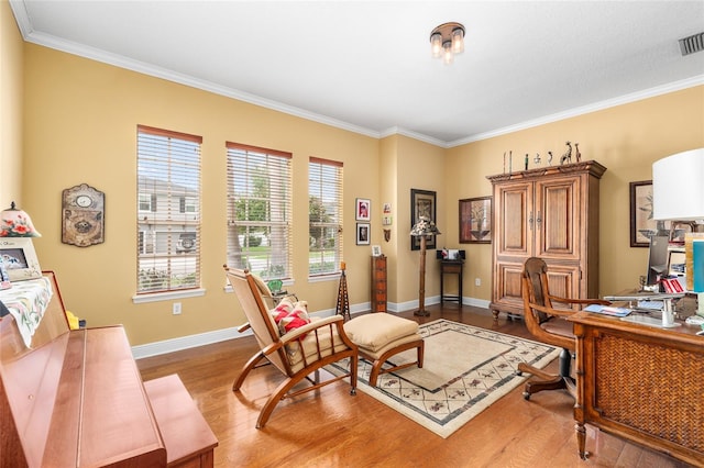 11845 Newberry Grove Loop, Riverview, FL 33579 - office space with light wood-style flooring, crown molding, and baseboards