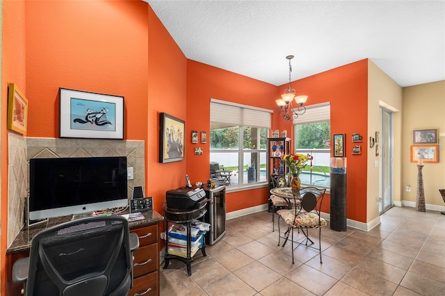11845 Newberry Grove Loop, Riverview, FL 33579 - office featuring a chandelier and baseboards