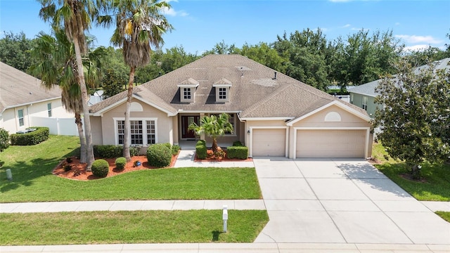 11845 Newberry Grove Loop, Riverview, FL 33579 - view of front of home featuring a garage, driveway, stucco siding, and roof with shingles