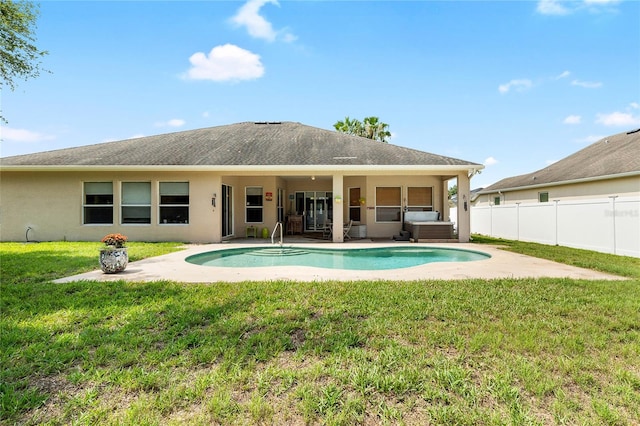 11845 Newberry Grove Loop, Riverview, FL 33579 - back of house with a patio area, an outdoor living space, and stucco siding