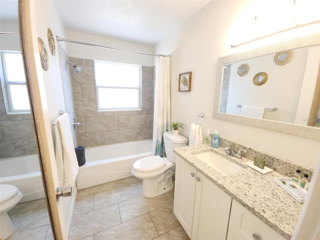 2210 Irene St, Lutz, FL 33549 - bathroom with toilet, shower / bath combo, and vanity