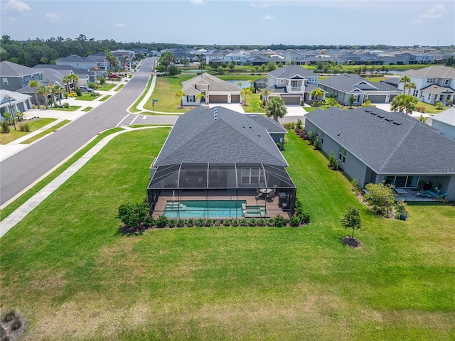 5828 Clairwood Ct, Palmetto, FL 34221 - aerial perspective of suburban area with a pool