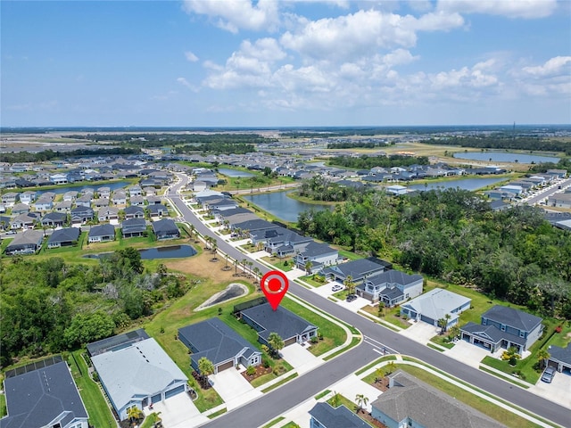 5828 Clairwood Ct, Palmetto, FL 34221 - aerial perspective of suburban area featuring a nearby body of water