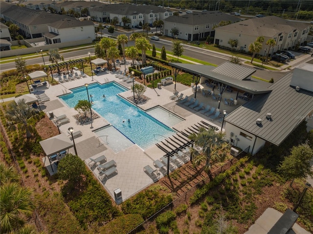 bird's eye view featuring a residential view