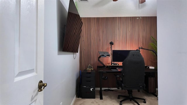 13653 Artesa Bell Dr, Riverview, FL 33579 - carpeted office with ceiling fan