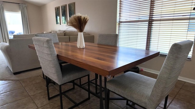 13653 Artesa Bell Dr, Riverview, FL 33579 - dining space featuring tile patterned floors and baseboards