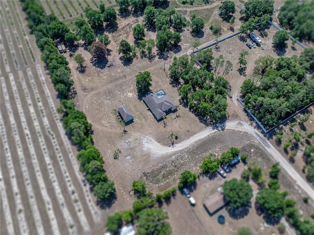 bird's eye view featuring a rural view