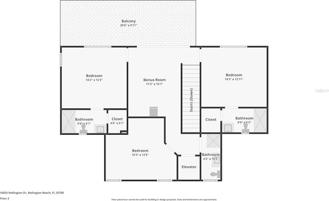 16025 Redington Dr, Redington Beach, FL 33708 - property floor plan