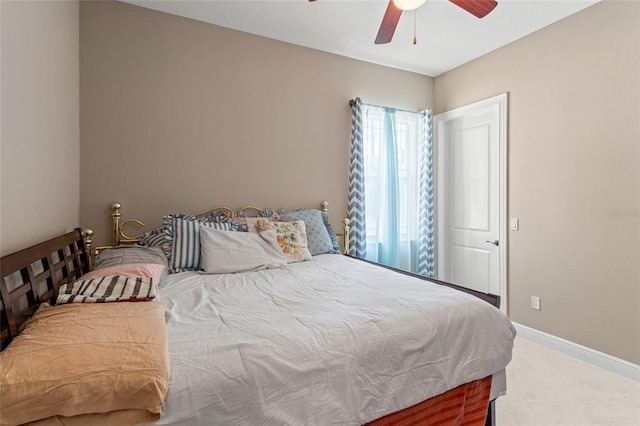 7340 W Dr, Wesley Chapel, FL 33544 - carpeted bedroom featuring ceiling fan and baseboards
