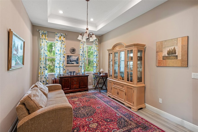 7340 W Dr, Wesley Chapel, FL 33544 - interior space with ornamental molding, light wood-style flooring, baseboards, and recessed lighting