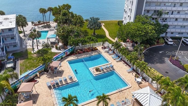 5925 Shore Blvd S Unit 602, Gulfport, FL 33707 - aerial view featuring a water view