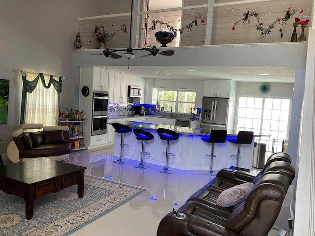 11727 Spanish Lake Dr, Tampa, FL 33635 - living room featuring a towering ceiling