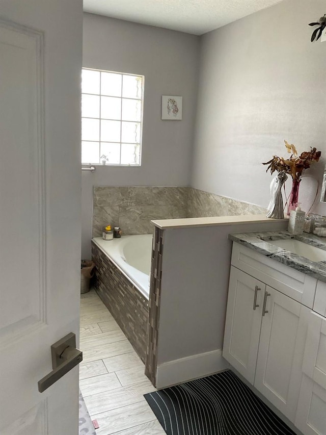 11727 Spanish Lake Dr, Tampa, FL 33635 - bathroom featuring a garden tub and vanity