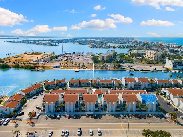 337 Rex Pl Unit G, Madeira Beach, FL 33708 - drone / aerial view with a water view