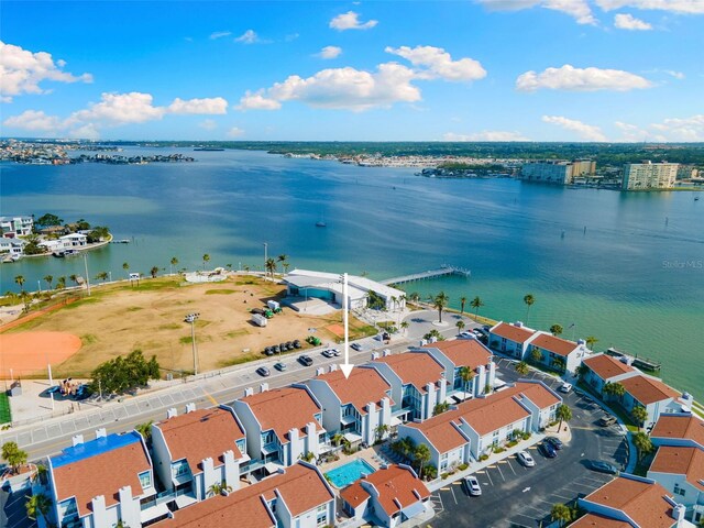 337 Rex Pl Unit G, Madeira Beach, FL 33708 - aerial view with a water view