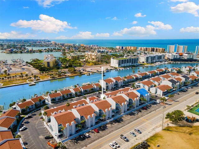 337 Rex Pl Unit G, Madeira Beach, FL 33708 - bird's eye view with a water view
