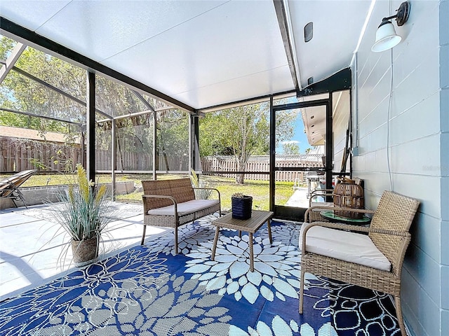 view of sunroom
