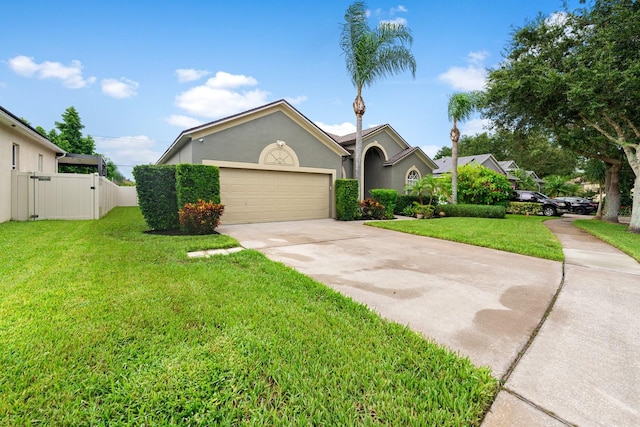 2808 Abbey Grove Dr, Valrico, FL 33594 - view of front facade with concrete driveway, an attached garage, and stucco siding