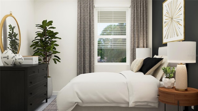 view of carpeted bedroom