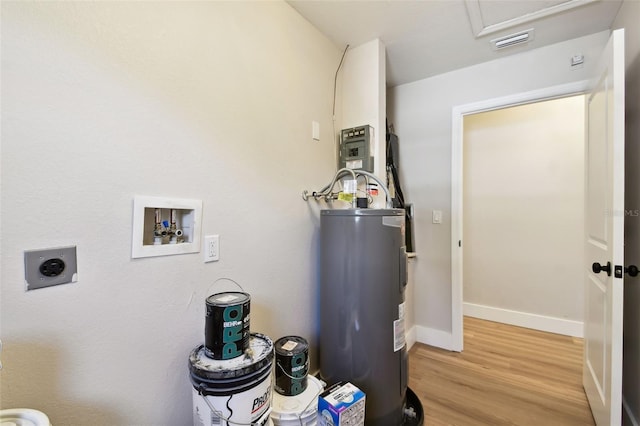 utilities featuring electric water heater