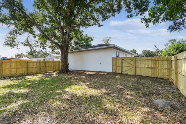 view of fenced backyard