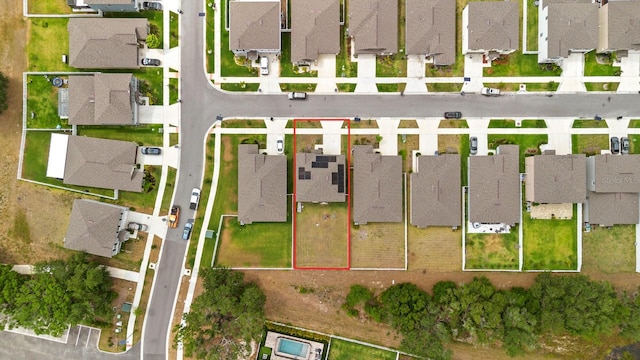 bird's eye view with a residential view