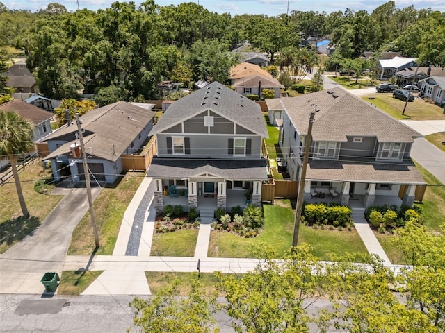 drone / aerial view with a residential view