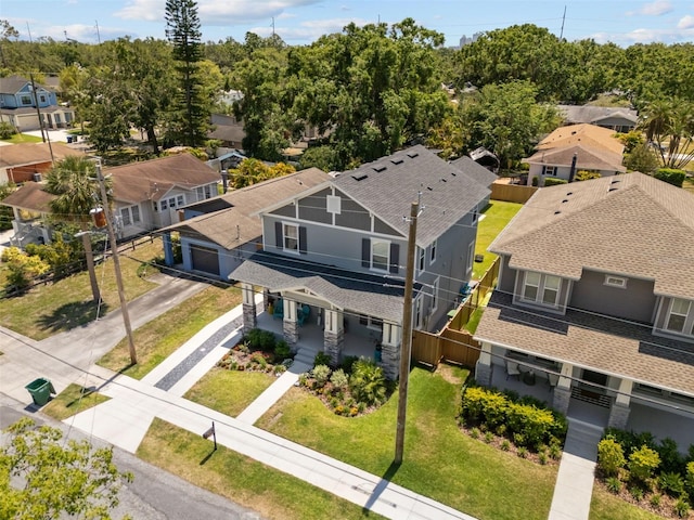 aerial view featuring a residential view