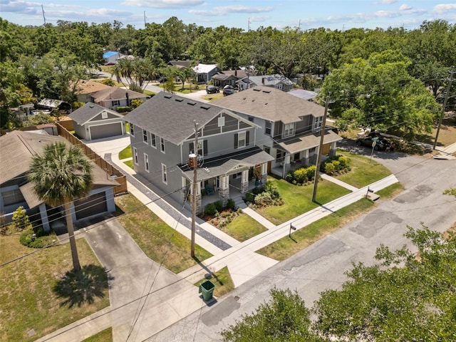 drone / aerial view with a residential view