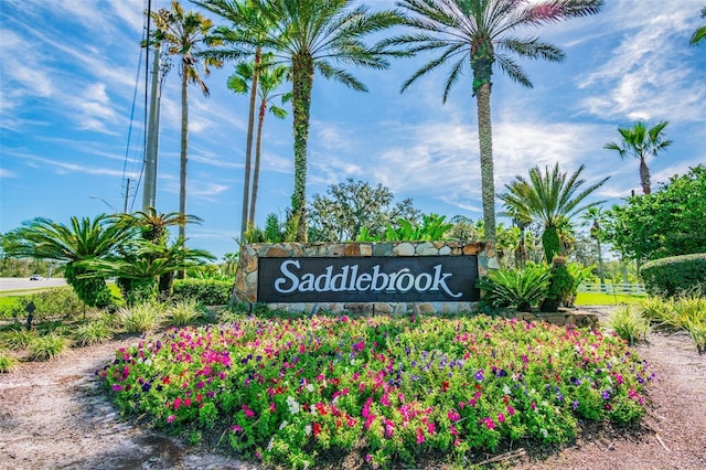 view of community sign