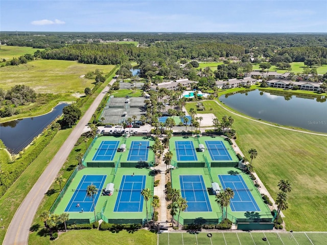bird's eye view of a nearby body of water