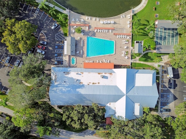 8531 Woodcrest Dr, Port Richey, FL 34668 - drone / aerial view of a pool