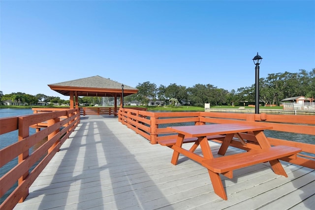 8531 Woodcrest Dr, Port Richey, FL 34668 - dock featuring a gazebo